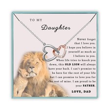 To My Daughters Necklace from Dad, Father Daughter Necklace
