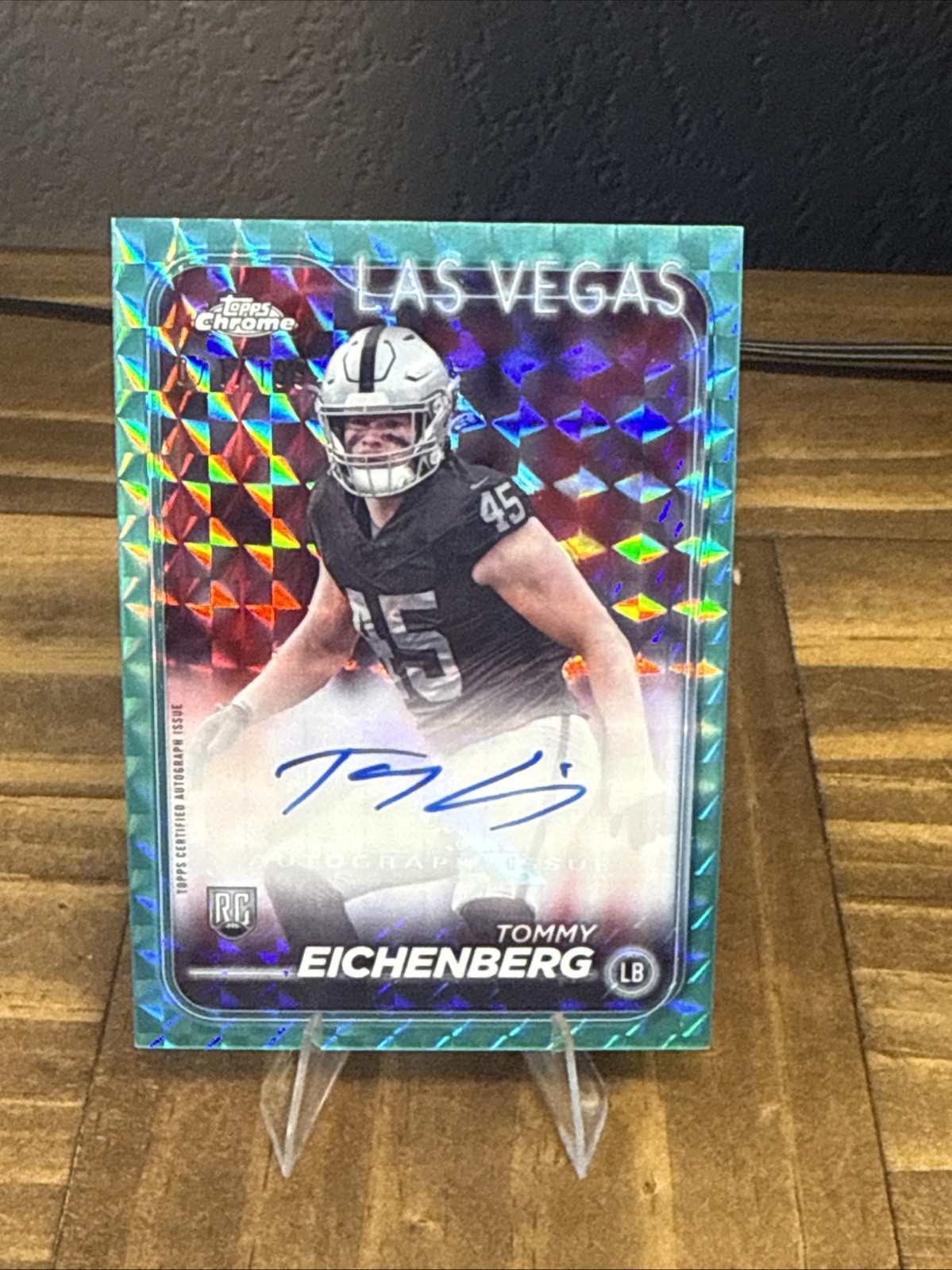 Tommy Eichenberg Topps Chrome Rookie Autographs Variations #RATEI Aqua Refractor