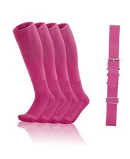 Toddler Baseball Socks And Belt Youth Softball Tee Ball 14-16 Years Hot Pink