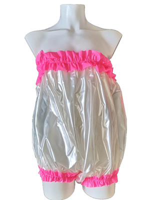 PVC Spielanzug Strampler Hose Unterwäsche Playsuit Schlüpfer Mega Slip Rüschen Sissy