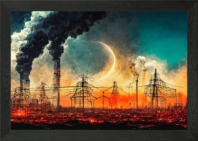 Doomsday Stromleitung Gerahmtes Wandbild Poster Leinwanddruck Bild