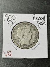 1900 O Barber Silver Half Dollar Nice VG Very Good Better Date Coin (Raw15306)