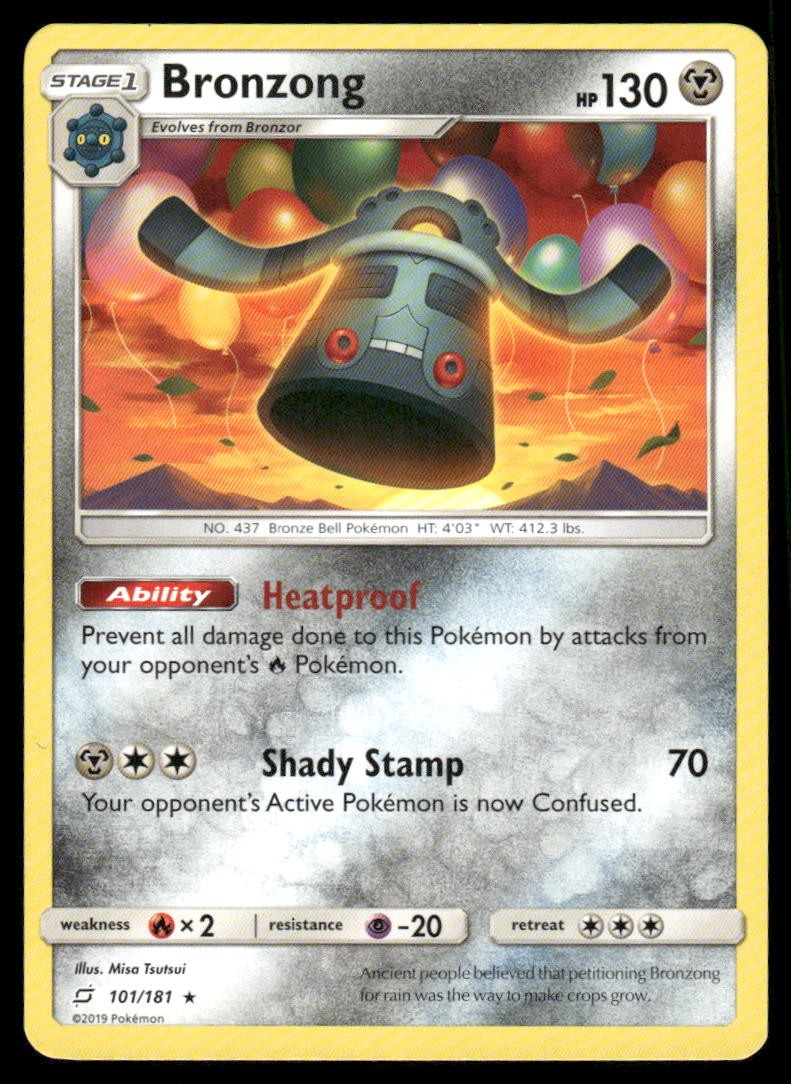 Bronzong 101/181 Rare Team Up Pokemon Moderately Played