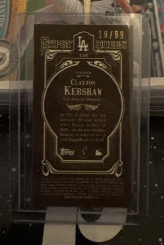 2012 Topps Gypsy Queen Clayton Kershaw Mini Sepia Short Print 19/99 - Picture 2 of 2