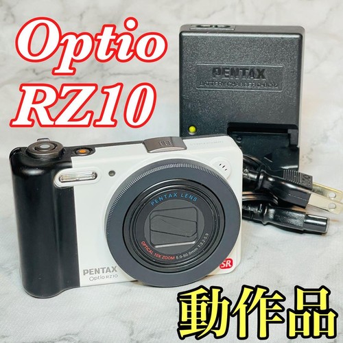 Pentax Optio RZ10 White 10x Zoom 14MP Compact Digital Camera Used ...