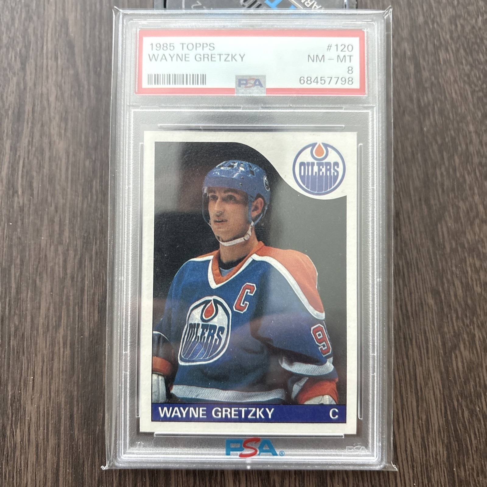 1985 TOPPS WAYNE GRETZKY OILERS #120 HOF PSA 8 🔥 view 1