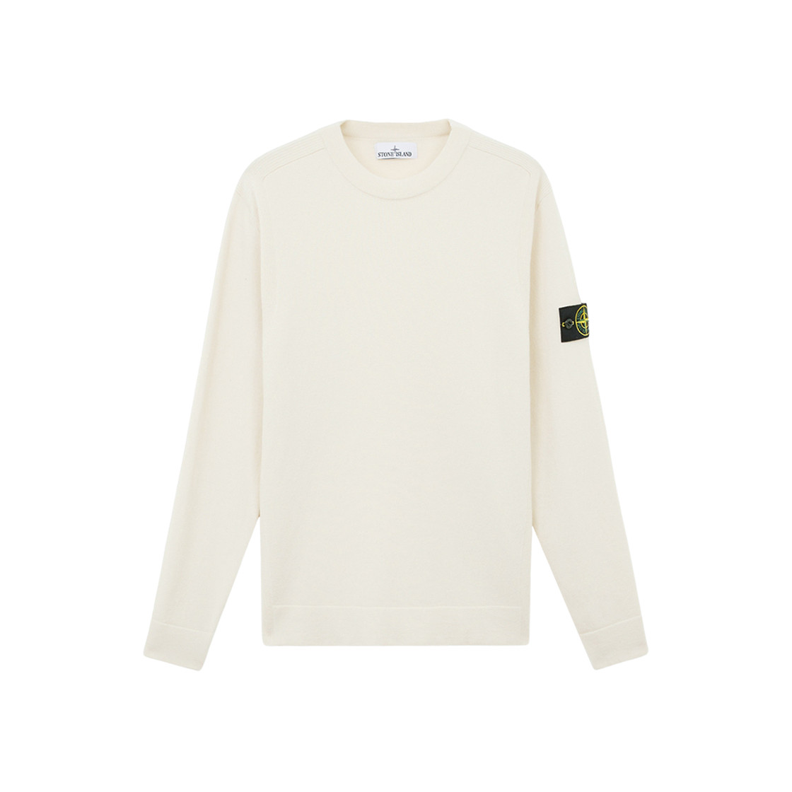 Stone Island 526A1 Stretch RWS Wool Crewneck Sweater Off White (24FW)