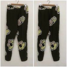 EMME MARELLA Pantalone verde fantasia floreale rosa gialla Tg 44