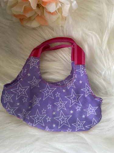 Bolso de Mano American Girl Battat OG Retirado Púrpura Rosa Estrellas para Muñecas 16" 18" - Imagen 3 de 12