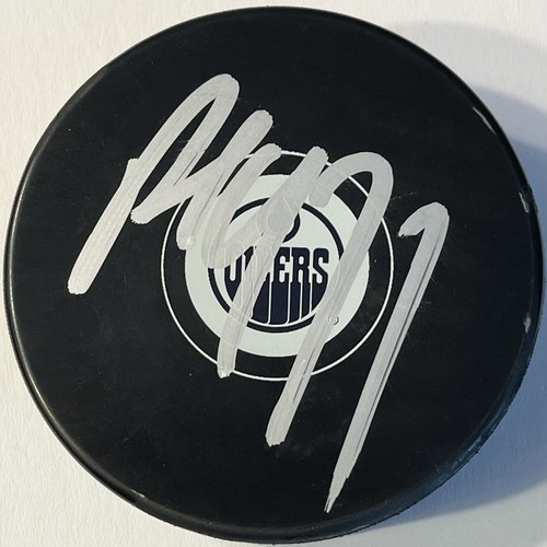 Paul Coffey Signed Autographed Edmonton Oilers Logo Hockey Puck PSA/DNA - 第 1/2 張圖片