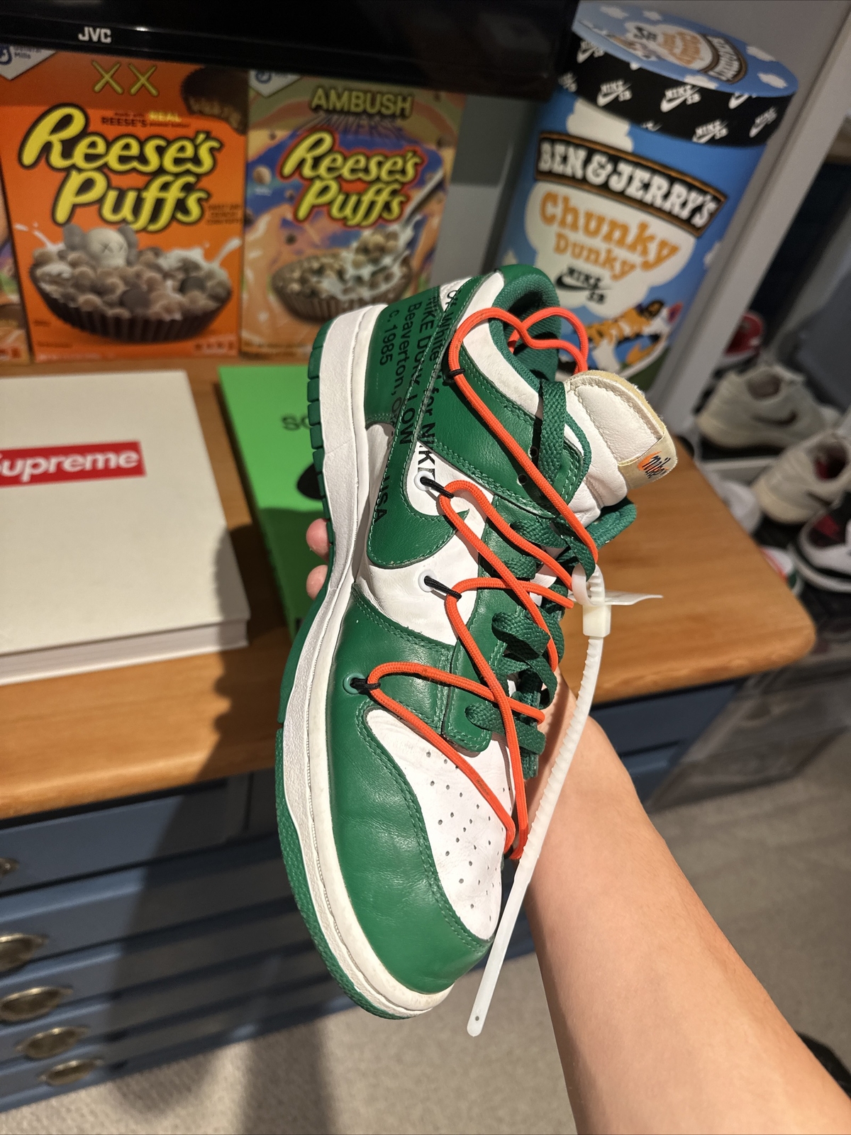 OFF WHITE X NIKE Nike X Off White Dunk Low verde pino Regno Unito 10