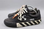 OFF WHITE Vulcanized Used Black Canvas Mens Sneaker Size 40/ US 7.5