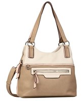 Tom Tailor Jule Zip Shopper L Schultertasche Tasche Mixed Rose Braun Beige Neu