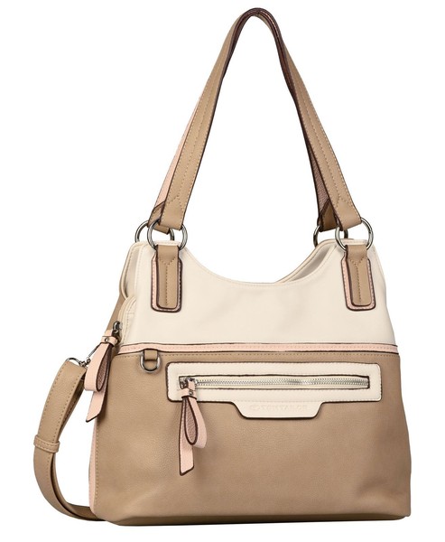 Tom Tailor Jule Zip Shopper L Schultertasche Tasche Mixed Rose Braun Beige Neu-image