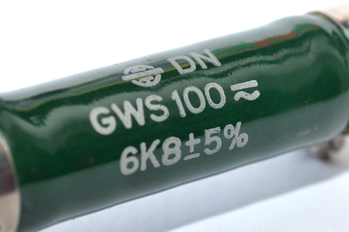 Vintage Leistungs-Widerstand von Draloric Typ GWS100, 6.8 kOhm / 80 W / 5%, NOS - Picture 9 of 9