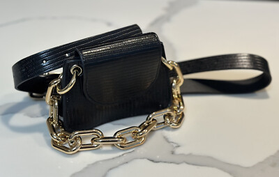New! Black Gold Chain Belt with Mini Bag Amazon.com | YZHZOM small womens belt purse with min belt  main image 2