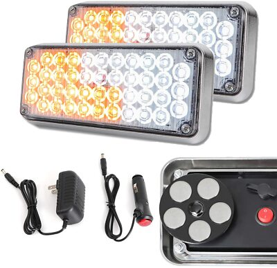 LED Wireless Battery Strobe Hazard Light Bar Emergency Beacon Flashing Warning 
