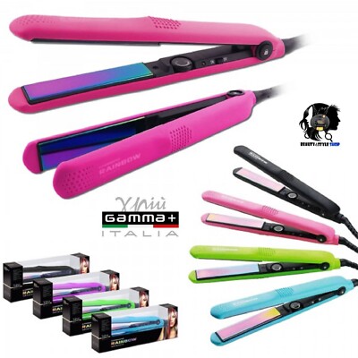 GAMPIU' RAINBOW STRAIGHTENING TITANIUM HAIR STRAIGHTENER 230° HAIRDRESSER SALON