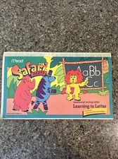 1989 Vintage Mead  Safari Party  Learning To Letter Writing Tablet