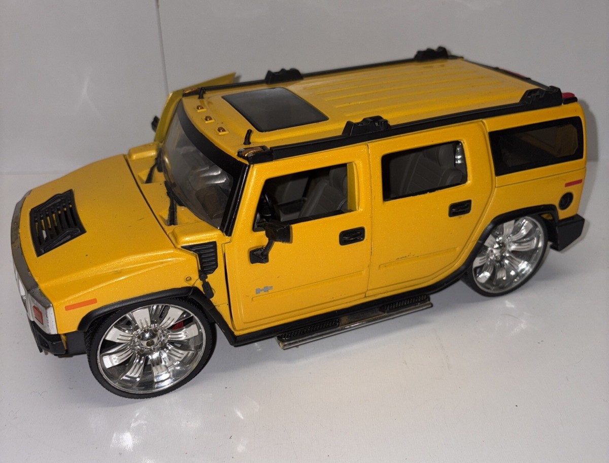 【JADA】1/18 2003 HUMMER H2 ミニカー ダイキャスト 黄 1:18 Jada 2003 Hummer H2 | eBay