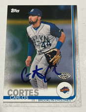 CARLOS CORTES SIGNED 2019 TOPPS PRO DEBUT BASEBALL CARD AUTOGRAPH AUTO