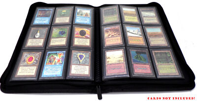 Docsmagic.de Pro-Player 9-Pocket Zip-Album Black - 360 Card Binder - MTG - PKM -