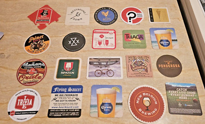 Vintage Lot 20 Beer Liquor Bar Coasters Mixed Brands Cardboard advertising LOT#8
