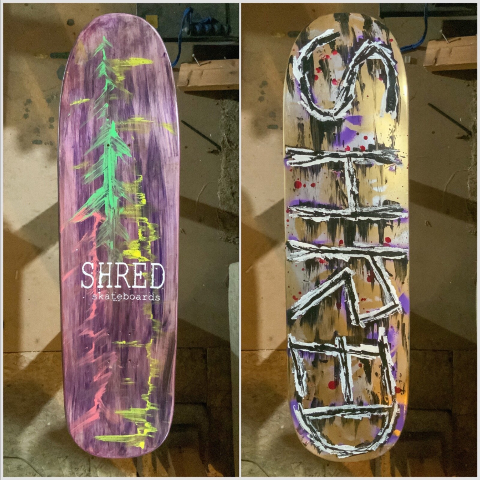 8.625&rdquo;  Shred Skateboards + Mob Griptape