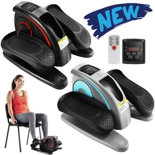 Under Desk Elliptical Machine Electric Pedal Bike Exerciser Trainer LCD Display~