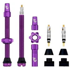 Wolf Tooth Components Tubeless Valve Stem Kit, 60mm, Purple, Violet