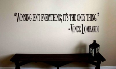 Vince Lombardi Inspirational Football Sports Quote Vinyl Wall Sticker Decal (b)