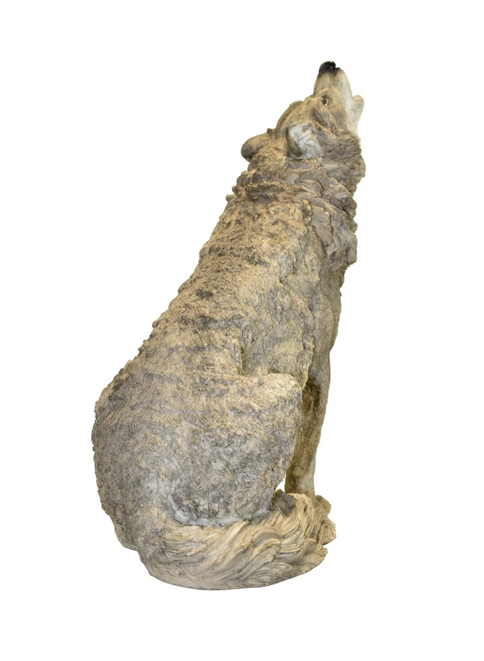 Deko Wolf Hund Skulptur Wolfshund Garten Tier Figur Statue Wildhund Werwolf - Bild 4 von 4