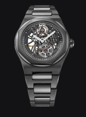 Girard Perregaux Laureato Skeleton Black Ceramic 42mm Zirconiu...