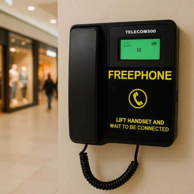 TELECOM500 TAXI FREEPHONE AUTO-DAILER 4G GSM WAND SCHREIBTISCH KABELLOS TELEFON HANDY SIM