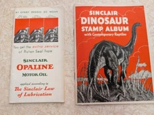 SINCLAIR OPALINE MOTOR OIL BROCHURE PAMPHLET  BOOKLET + Sinclair Stamp Album