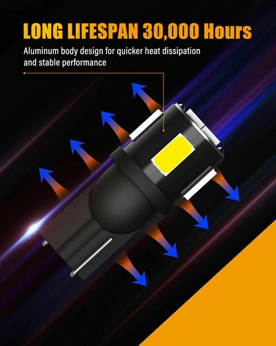 10 x Blanco LED T10 194 168 W5W Mapa Interior Coche Caja Mapa Mapa Mapa Coche Mapa Placa Bombillas - Imagen 6 de 12