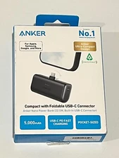 Anker Nano 22.5W Power Bank Charger w/ USB-C Connector A1653H11-1 Black OPEN BOX