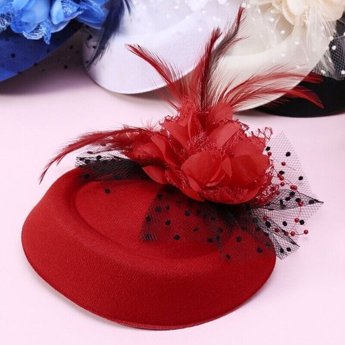 Cappello Tea Party Donna Sposa Fascinators Cocktail Kentucky Derby Cappelli Chiesa - Foto 5 di 16