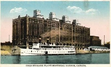 Cold Storage Plant-Montreal Harbor Canada International Ship Vintage Postcard