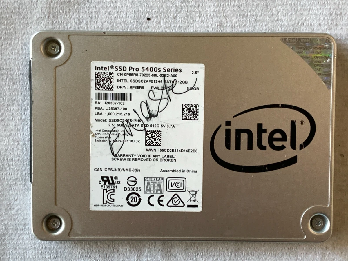 Skærpe Lager butik Intel SSD Pro 5400s 512GB SSD 2.5&#034; SATA Solid State Drive  SSDSC2KF512H6 | eBay