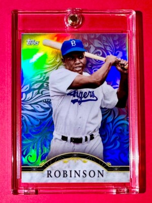 Jackie Robinson RARE SILVER REFRACTOR TOPPS CHROME LEGENDS