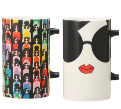 Starbucks x Alice & Olivia Stacey Face & Rainbow Coffee Mug 12oz Set of 2  No Box | eBay