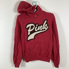 Victorias Secret Pink Womens Sweatshirt Sz XS Long Sleeve Pullover Hoodie Top