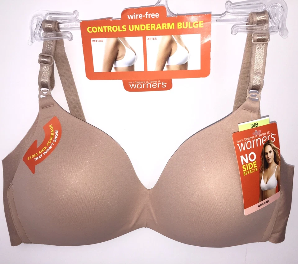Sujetador Warner's sin cables suavizante lateral cobertura completa sin efectos secundarios contorno 01056 Foto 4 de 4