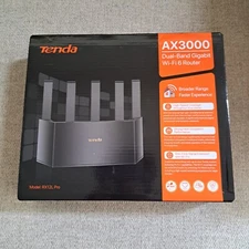 Tenda AX3000 WiFi 6 Router – Dual Band Gigabit, 4 Ports, WPA3 (RX12L Pro)