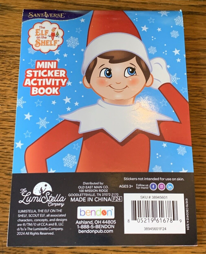 2024 Bendon NEW The Elf On The Shelf Mini Sticker Activity Book - Picture 2 of 2