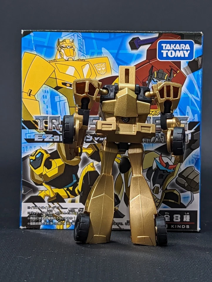 Transformers EZ Collection Vol 4 Animated Gold Optimus Prime complete box Takara - Image 3 of 4