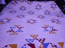 Mint Condition hand sewn Antique Quilt 70x87 inches