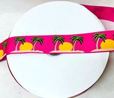 100 Yd. Roll 1.5" Palm Trees  Sunset Grosgrain Ribbon