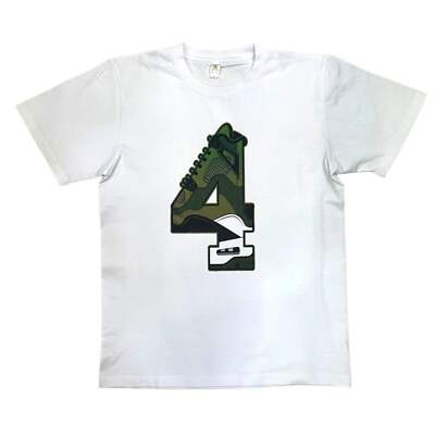 JC081724 - Number 4 Olive Green Regular-Fit Graphic T-Shirt